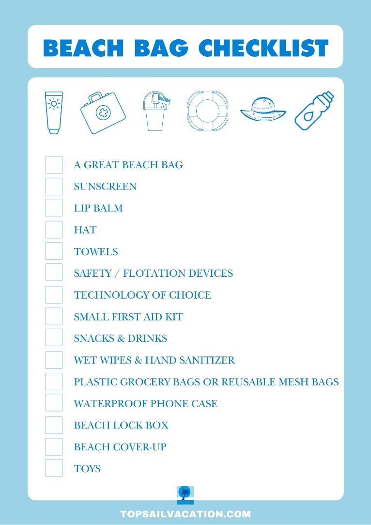 Beach Bag Checklist Printable