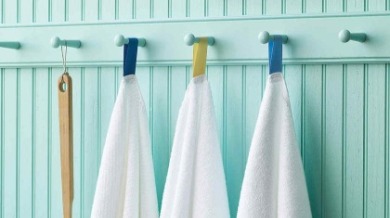 towels with hanging tags | Island Real Estate